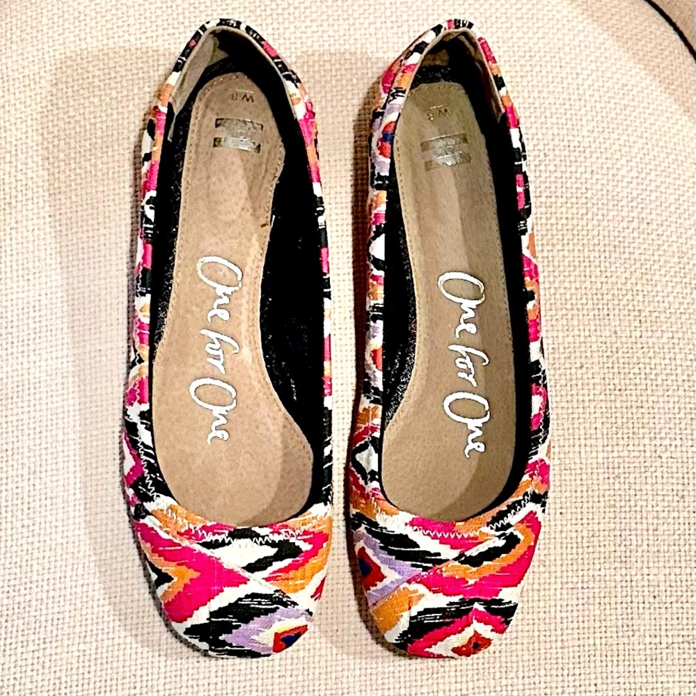TOMS Alessandra Printed Flats, Size 8